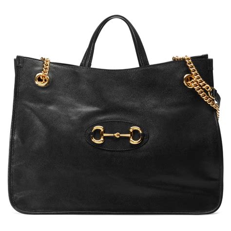 gucci black leather horsebit tote bag|gucci horsebit bag price.